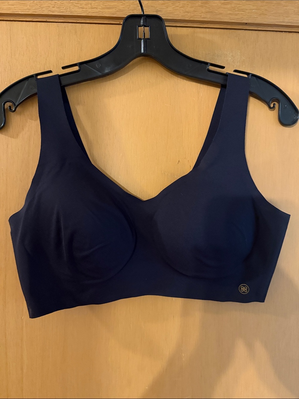 Honeylove Women’s V Neck Wireless Seamless Stretch Bra Black Size Medium